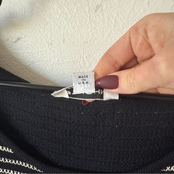 Vintage St. John Striped Crop Tank Top Sz M - Picture 5 of 5